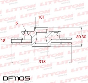 LITTON DISCO FRENO CHEVROLET TRAILBLAZER 2.8 3.6 13/ TRAS