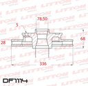 [DF1114.0500] LITTON DISCO FRENO DODGE RAM 150 02/07