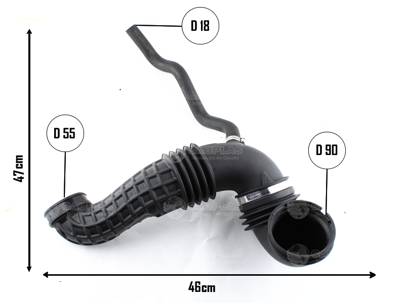 CAUPLAS MANGUERA S10 TRAILBLAZER TOMA DE AIRE OEM:52086620  94771937