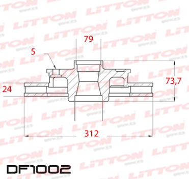 LITTON DISCO FRENO BMW 114D 120D 12/ 114i 125d 125i 11/ DEL