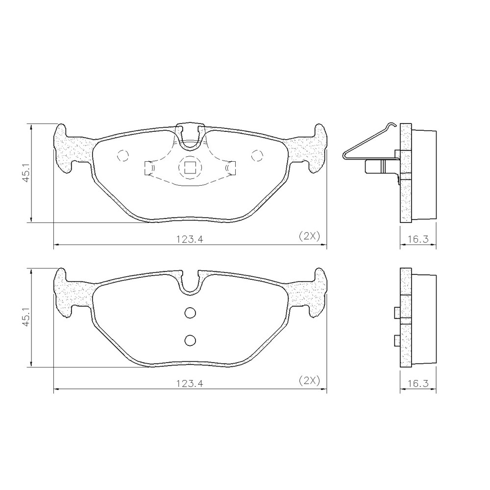 FRASLE PASTILLA EJE TRAS BMW SERIE 3 99/08