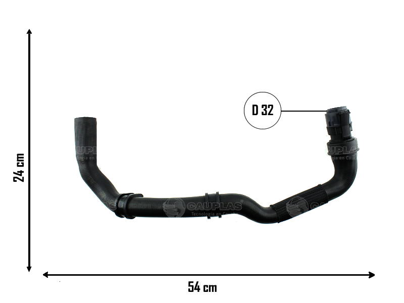 CAUPLAS  MANGUERA RADIADOR INFERIOR PEUG 306 = YACO 2429