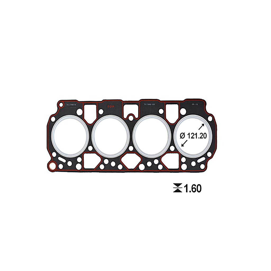 ILLINOIS JUNTA TAPA CILINDRO TRACTOR BELARUS 4850cc MTZ 850 (C/PARALLAMAS DE TEFLÓN) **A PEDIDO**