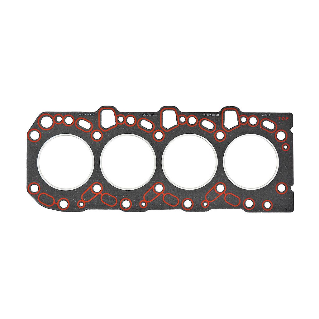 ILLINOIS JUNTA TAPA CILINDRO TOYOTA (ESP 1.15mm) HILUX D4D SW4 HIACE FORTUNER DYNA 150 2.5 2KDFTV DOHC 16V (1111530040/41/A0/B0) (MetalGraf)