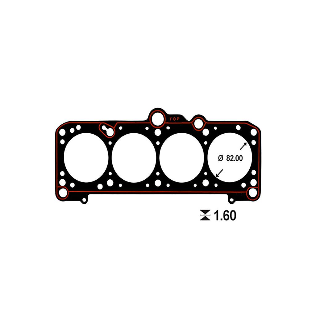 ILLINOIS JUNTA TAPA CILINDRO VOLKSWAGEN POLO CLASSIC GOL GOLF 16V IBIZA TOLEDO 1.6/1.8 1F AFT ADZ (MetalGraf)