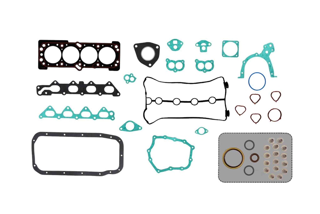 ILLINOIS JUEGO COMP REPARACION CHEVROLET NUBIRA AVEO MPI KALOS NUBIRA LACETTI (DESCARGA DOBLE) 1.4/1.6 F14D15/F16D3 DOHC 16V (MetalGraf) (Con Retenes)