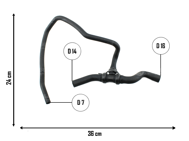 CAUPLAS MANGUERA RADIADOR SUPERIOR FIAT PUNTO I/II OEM:51764453 =YACO 3944