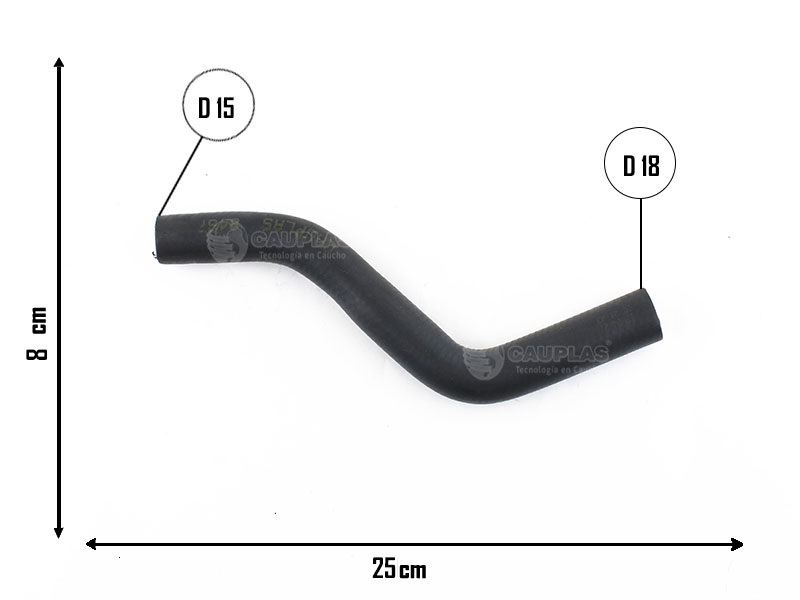 CAUPLAS MANGUERA RADIADOR SUPERIOR FIAT PUNTO I/II OEM:51798869 =YACO 3942