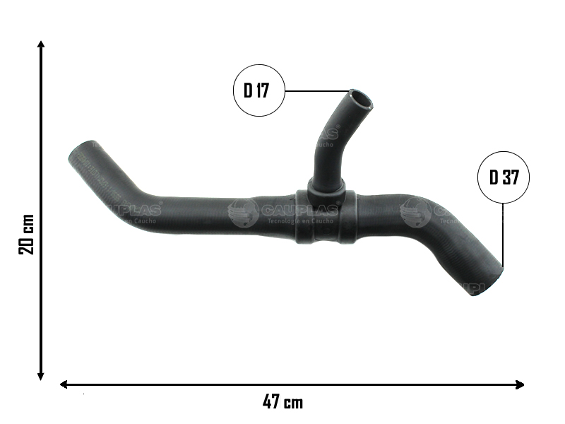 CAUPLAS MANGUERA RADIADOR INFERIOR CHEVROLET CELTA SUZUKI FUN OEM:93337572