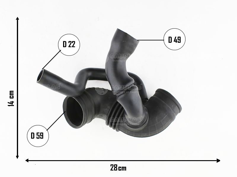 CAUPLAS MANGUERA TOMA DE AIRE FIAT PALIO II SIENA II/IV STRADA I/II OEM:73503510