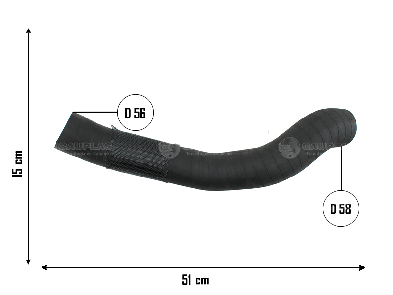 CAUPLAS MANGUERA CIRCULACION DE AIRE FORD RANGER II  =YACO 4318