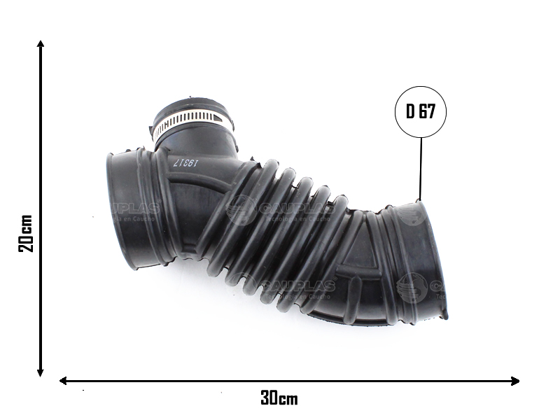 CAUPLAS MANGUERA CIRCULACION DE AIRE NISSAN TIIDA OEM:16576EL00B 16576EL00A