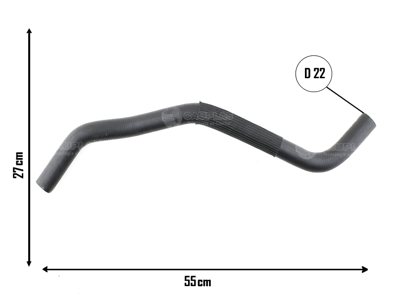 CAUPLAS MANGUERA RADIADOR INFERIOR FORD KA II OEM:7S558B273AB AC =YACO 3833