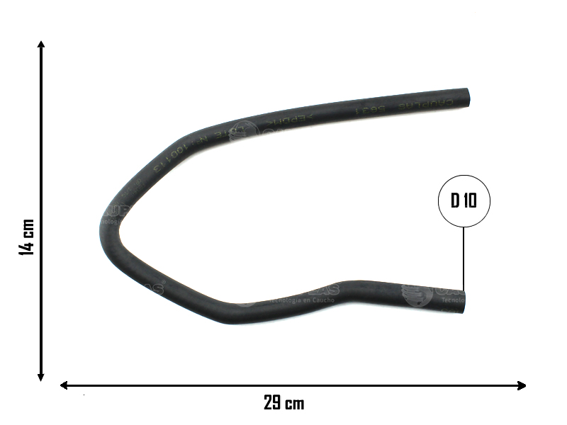 CAUPLAS MANGUERA VASO DE EXPANSION SUP FORD KA II  =YACO 3832