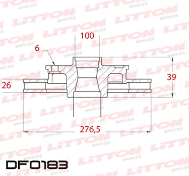 LITTON DISCO FRENO NISSAN FRONTIER 2.8 TD 4x2 - 4x4 02> PATHFINDER TERRANO I 2.4i  2.7 D/TD 3.0 X-TERRA 2.8 TDI 4x4