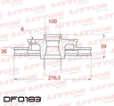[DF0183.0500] LITTON DISCO FRENO NISSAN FRONTIER 2.8 TD 4x2 - 4x4 02> PATHFINDER TERRANO I 2.4i  2.7 D/TD 3.0 X-TERRA 2.8 TDI 4x4