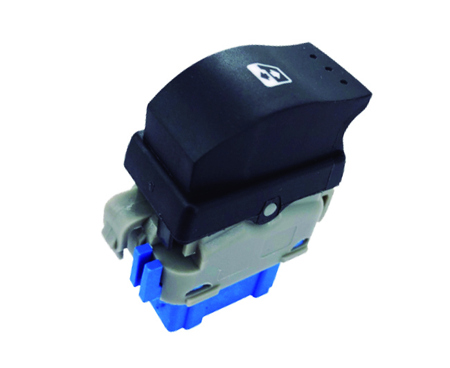 ALFA TECLA LEVANTA VIDRIOS LOGAN SYMBOL SANDERO DUSTER - 6 TERMINALES / BASE AZUL