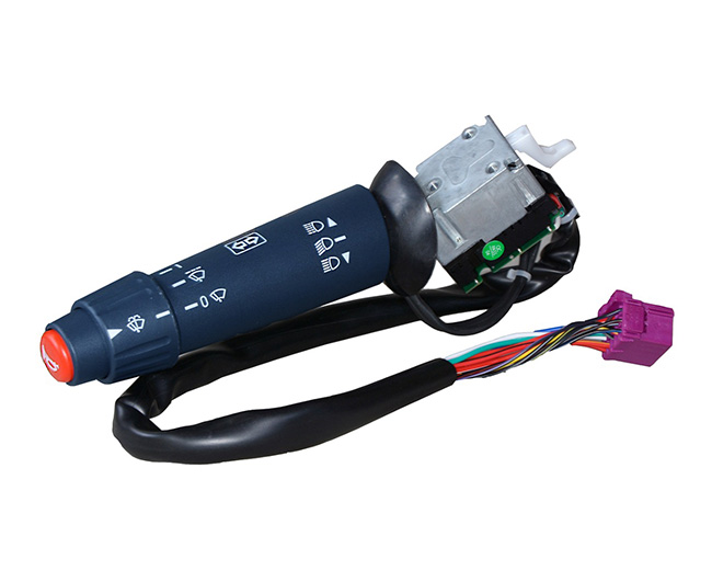 ALFA INTERRUPTOR COLUMNA LUCES LIMP Y BOCINA ATEGO AXOR VOLVO 15 ZOCALOS OEM:1002N23 **(A PEDIDO)**
