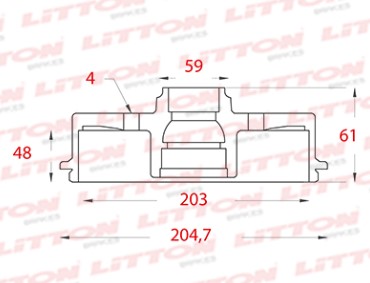 LITTON CAMPANA FRENO TRASERO FIAT ARGO/ CRONOS 1.3/ 1.8 2017> UNO CON ABS 2010> BRAVA 95> PUNTO 1.4 8V /16V  08> BRAVO