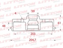[CP069.0500] LITTON CAMPANA FRENO TRASERO FIAT ARGO/ CRONOS 1.3/ 1.8 2017> UNO CON ABS 2010> BRAVA 95> PUNTO 1.4 8V /16V  08> BRAVO