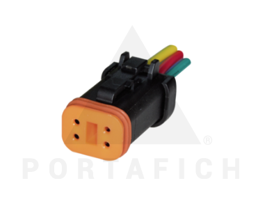 PORTAFICH CONECTOR DE 4 VÍAS LÍNEA DEUTSCH AGRÍCOLA/CAMIONES/ÓMNIBUS