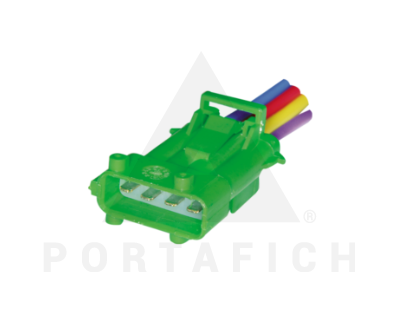 PORTAFICH CONECTOR 4 VIAS LAMBDA/  206/307/405/BOXER/C3/C4/PICASSO/AI