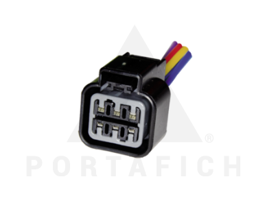 PORTAFICH CONECTOR 6 VIAS FAROL BOQUILLA INY FARO TRASERO EGR-HR HYUNDAI