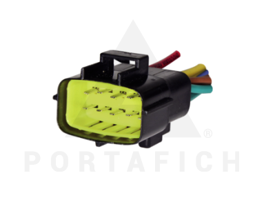 PORTAFICH CONECTOR 10 VIAS FAROL SCANIA SERIE 5 LINEA PESADA-CONTRACONECTOR 1115