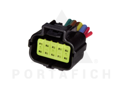 PORTAFICH CONECTOR 10 VIAS FAROL SCANIA SERIE 5 L.PESADA-CONTRACONECTOR 1109