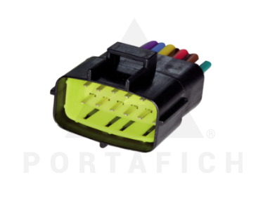 PORTAFICH CONECTOR 12 VIAS FAROL SCANIA SERIE 5/LINEA PESADA/CONTRACONECTOR 1119