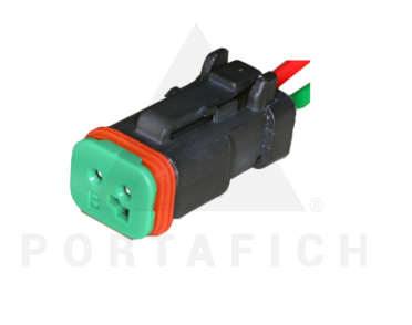 PORTAFICH CONECTOR 2 VIAS DEUSTCH LINEA PESADA CONTRACONECTOR 1200