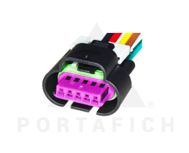 PORTAFICH CONECTOR 5 VIAS ELECTROVENTILADOR/LEVANTAVIDRIO MBB/GM