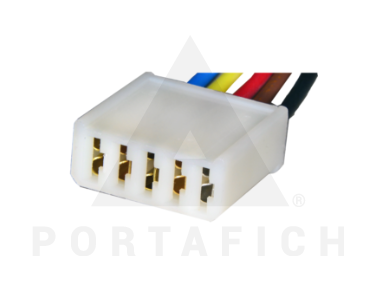 PORTAFICH CONECTOR 5 VIAS LIMPIA PARABRISAS TERMINAL 6,3M