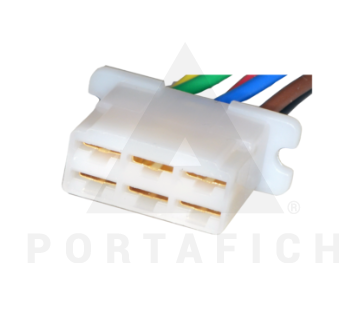 PORTAFICH CONECTOR 6 VIAS MACHO FARO TRASERO TOYOTA HYLUX - CONTRACONECTOR 1310