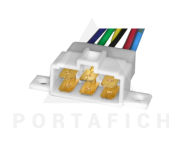 PORTAFICH CONECTOR 6 VIAS HEMBRA FARO TRASERO TOYOTA HYLUX - CONTRACONECTOR 1309