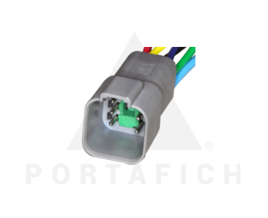 PORTAFICH CONECTOR 6 VIAS LINEA DEUTSCH CAMIONES/OMNIBUS/AGRICOLA CONTRACONECTOR 1313