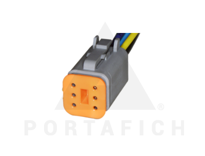 PORTAFICH CONECTOR 6 VIAS LINEA DEUTSCH CAMIONES/OMNIBUS/AGRICOLA CONTRACONECTOR 1312
