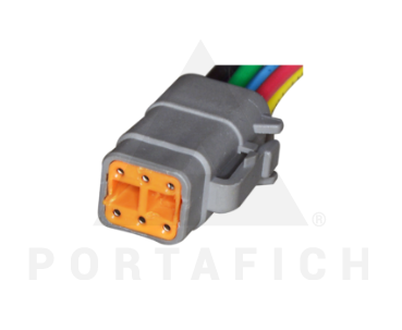 PORTAFICH CONECTOR 6 VIAS LINEA DEUTSCH CAMIONES/OMNIBUS/AGRICOLA CONTRACONECTOR 1315