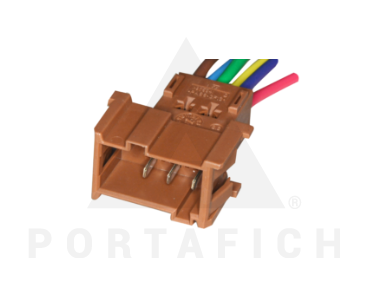 PORTAFICH CONECTOR 6 VIAS DIAGNOSTICO AC CAMIONES/OMNIBUS LINEA PESADA