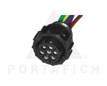 PORTAFICH CONECTOR 7 VIAS ENCHUFE TUERCA DE ACOPLAMIENTO DE SUSPENSION LIBRE