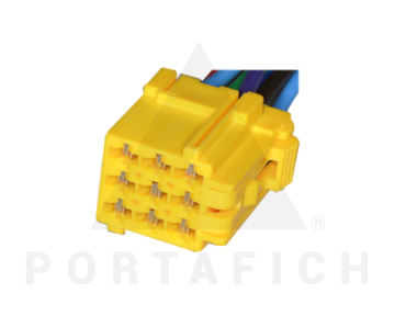 PORTAFICH CONECTOR 9 VIAS DIAGNOSTICO AC CAMIONES/OMNIBUS