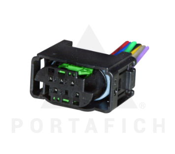 PORTAFICH CONECTOR 6 VIAS MARIPOSA FIAT/ PEDAL ACELERADOR MB/BMW
