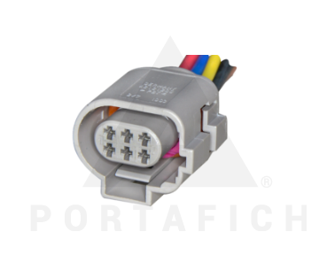 PORTAFICH CONECTOR 6 VIAS CERRADURA ELECTRICA VW