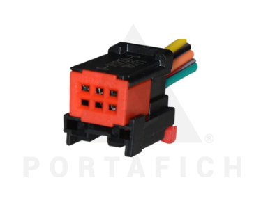 PORTAFICH CONECTOR 6 VIAS RETROVISOR FORD (NEGRO)