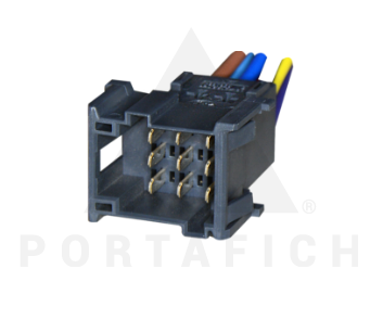 PORTAFICH CONECTOR 9 VIAS PEDAL ELECTRONICO WHIP MBB CAMION/OMNIBUS