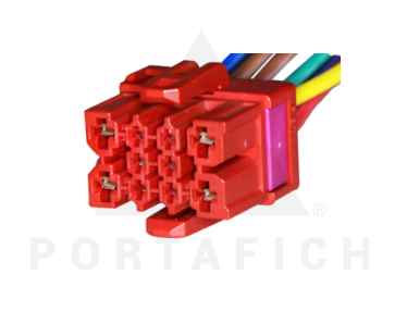 PORTAFICH CONECTOR 10 VIAS AUDI VW (ROJA)