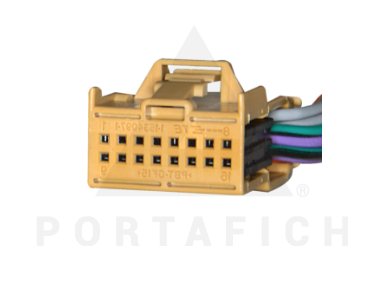 PORTAFICH CONECTOR 16 VIAS FICHA TABLERO