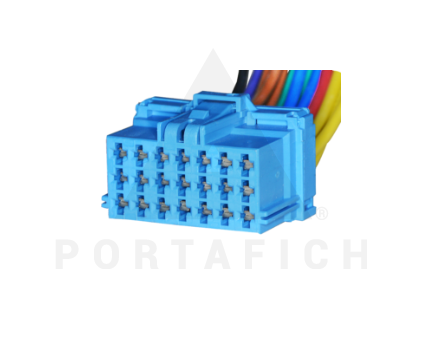 PORTAFICH CONECTOR 21 VIAS DIAGNOSTICO A/C CAMIONES/OMNIBUS
