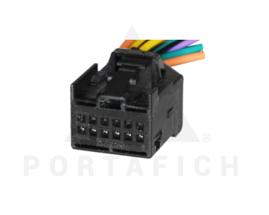 PORTAFICH CONECTOR 12 VIAS CONTROLADOR LUZ INTERIOR Y CABLEADO FRENO DE MANO VW/AUDI