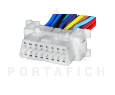 PORTAFICH CONECTOR 16 VIAS MAZO DE DIAGNOSTICO VW